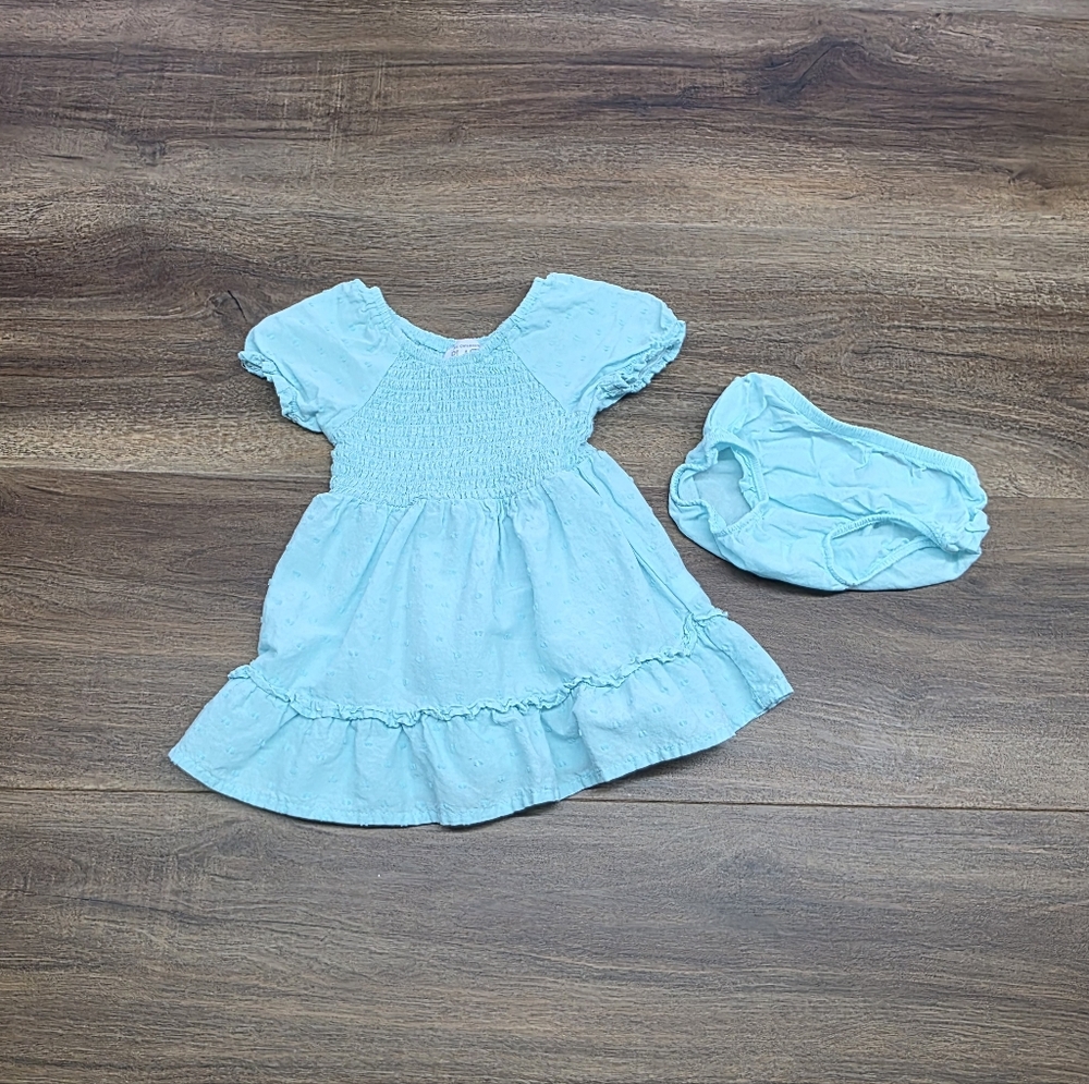 Aqua Spring Easter Dress for Baby Girl SIZE: 6-9 Months